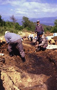 火葬場所の発掘調査（1977年）